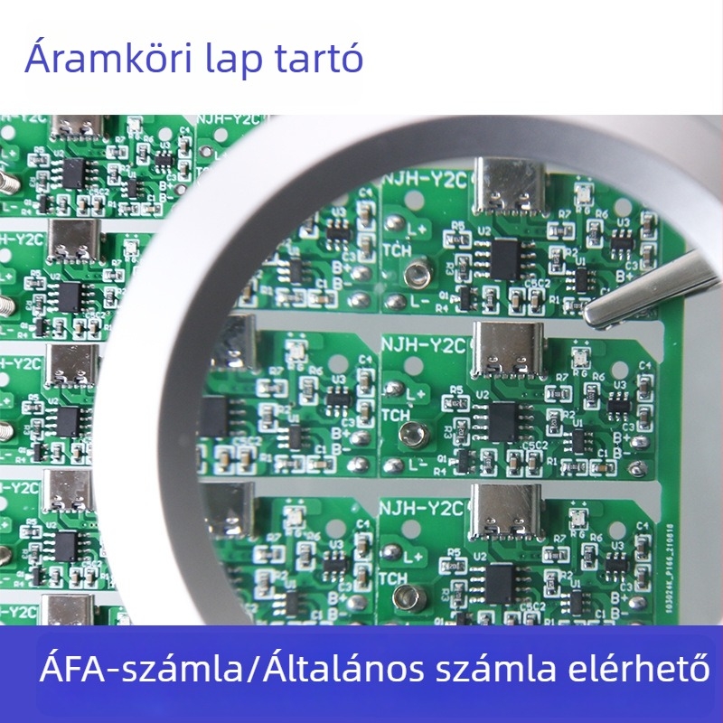Star Xingte 16129-A Asztali nagyító két LED-del, 3x nagyítás, rögzítő klipsz, fém/plasztik/üveg lencse
