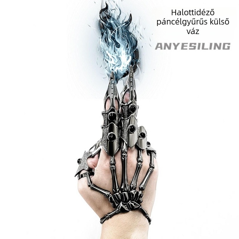 Harajuku stílusú biomimetikus robotkesztyűk sötét technológiával, állítható páncélgyűrűvel