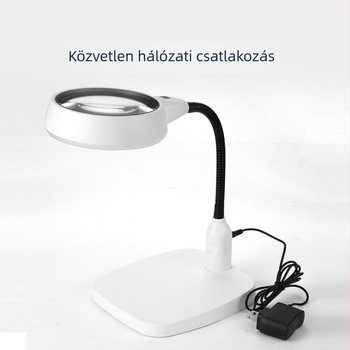 Asztali nagyító 10x-es nagyítással, LED világítással, elektronikai javításokra és mikrogravírozásra PCB-ken.