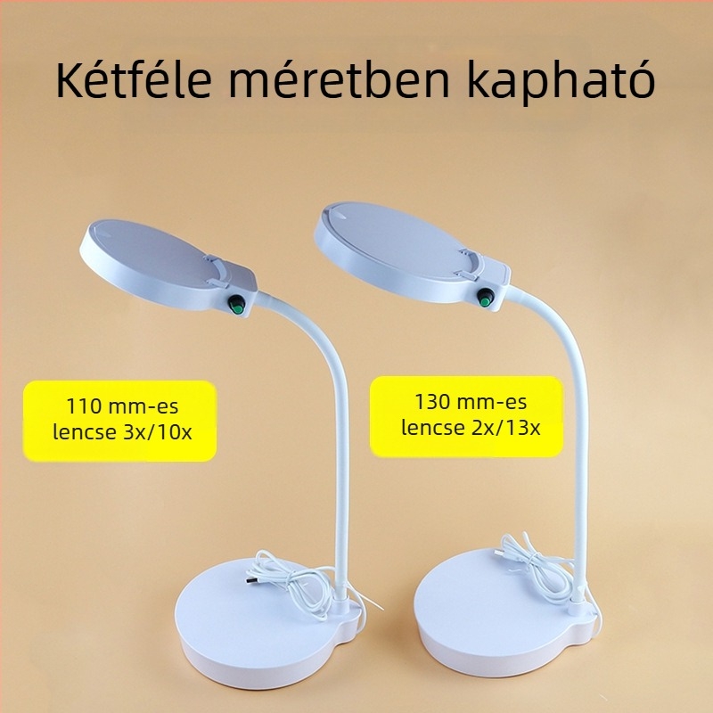 USB-ról tölthető LED asztali nagyító gravírozáshoz és olvasáshoz – rendkívül tiszta optika