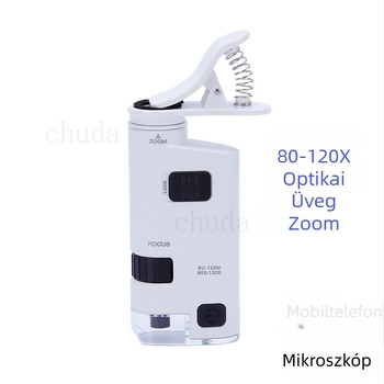 Chuda BU-120X Kézi mobiltelefon-mikroszkóp jade azonosításához, 80-120x nagyítás