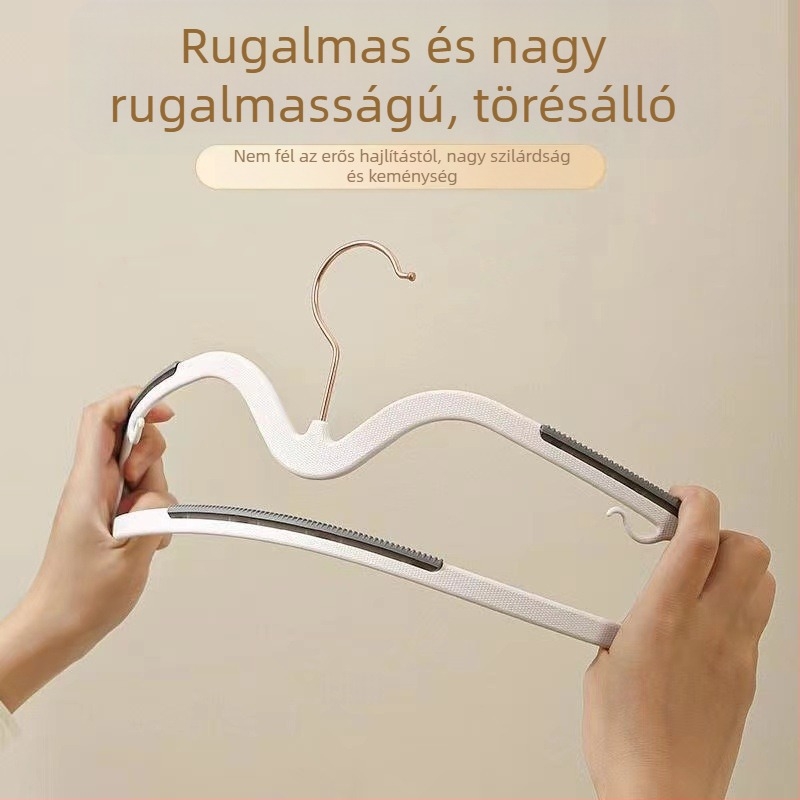 Ruhatartó akasztó rövid nyakkal, nyom nélkül a vállon, helytakarékos, csúszásmentes, otthoni használatra