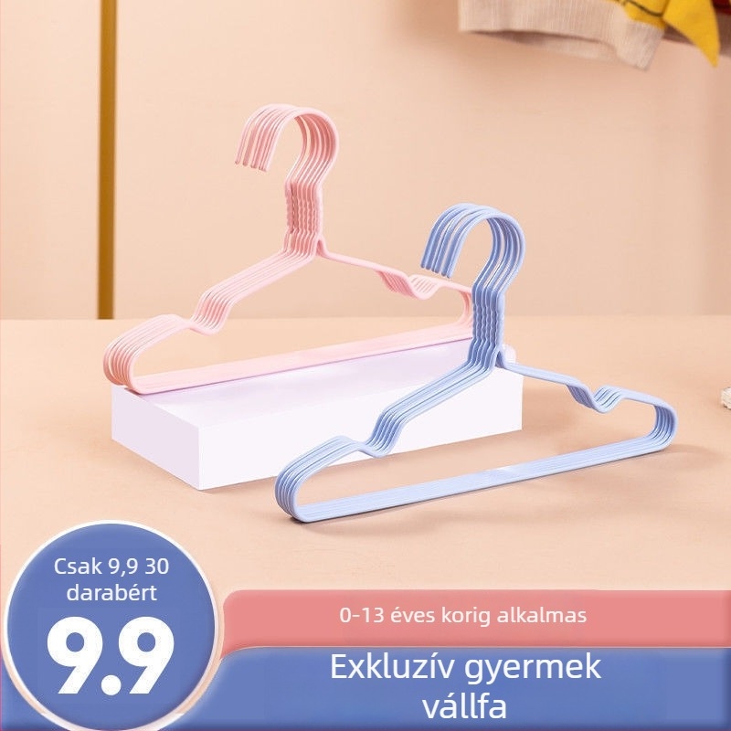 Sima varrat nélküli gyerekruha akasztó, csúszásmentes, 35 cm