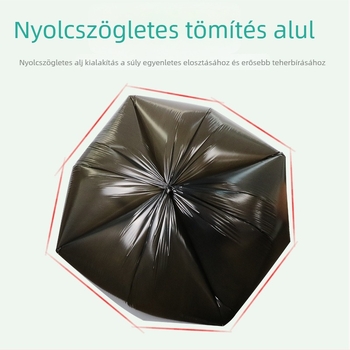 Háztartási fekete, tekercses szemeteszsákok, kis méret, vastag HDPE