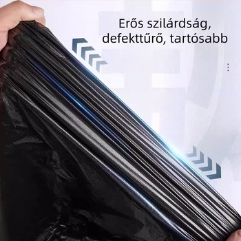 Otthoni szemeteszsákok, vastagított kivitel, gazdaságos csomag, irodai használatra, mellény-stílus, fekete, nagy méret, konyhai használatra, 100 darab