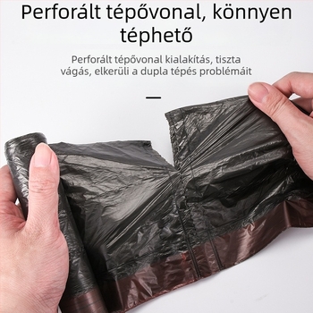 Vastagított szemeteszsák kötős füllel, hordozható szemetes, nagy méretű műanyag zacskók otthonra, a konyhába és a kollégiumba