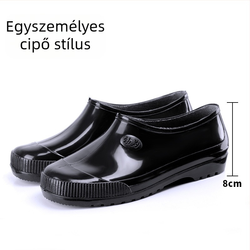 Felnőtt középmagasságú esőcsizma, vízálló, csúszásmentes, meleg munkára