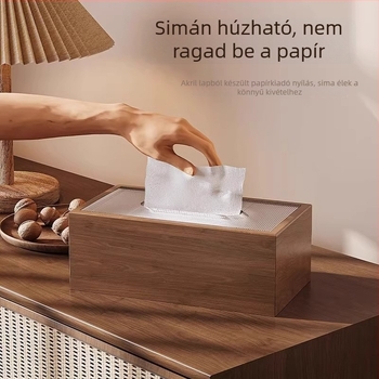 Fából készült zsebkendő tartó nappalira és dohányzóasztalra, letisztult könnyed luxus stílus, új kínai stílus, otthoni használatra