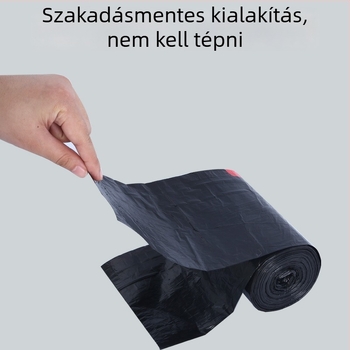 Háztartási szemeteszsák húzózsinórral, vastagított, költséghatékony, konyhai felhasználás, tekercsben, közepes és nagy méret