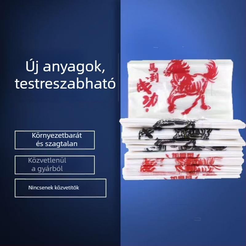 Vastagított műanyag bevásárlózacskók mellény-stílusban, nagy méret, nagy teherbírású