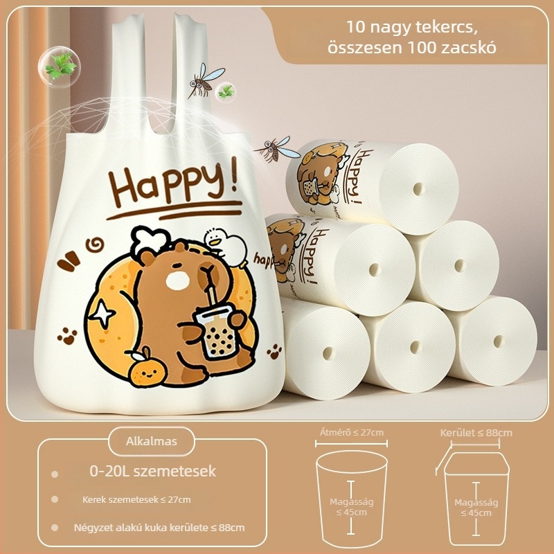 Capybara mellény egyszer használatos szemeteszsákok háztartási felhasználásra, PE anyag
