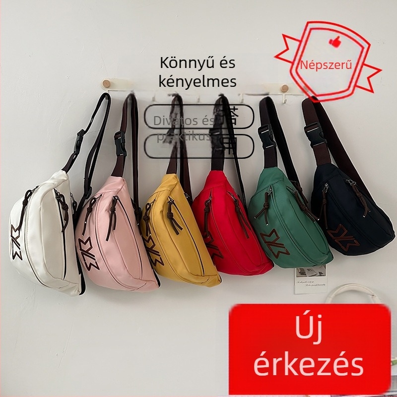 Női keresztpántos táska, telefontartó zsebbel, nagy kapacitású, divatos váll- és deréktáska