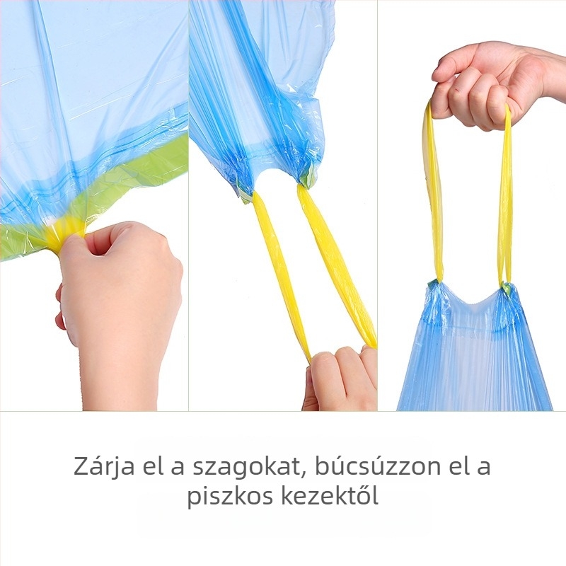 Bright and Clean húzós szemeteszsákok, vastagabb anyagúak, szakadásállóak, háztartási szelektív hulladékgyűjtéshez