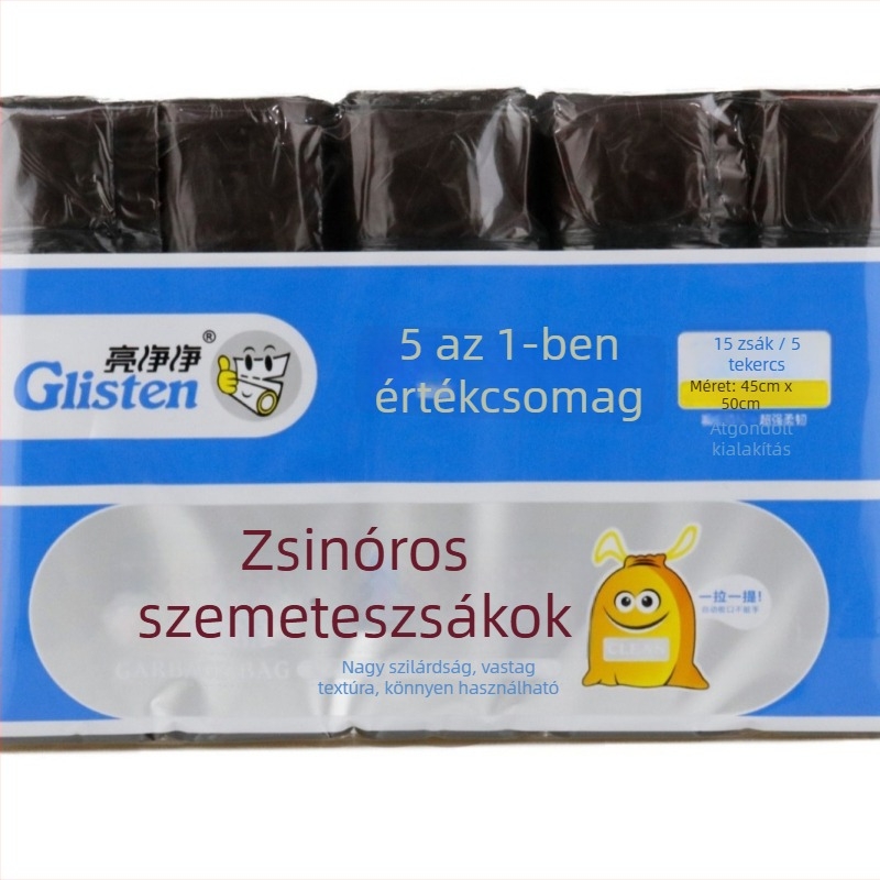 Bright and Clean húzós szemeteszsákok, vastagabb anyagúak, szakadásállóak, háztartási szelektív hulladékgyűjtéshez