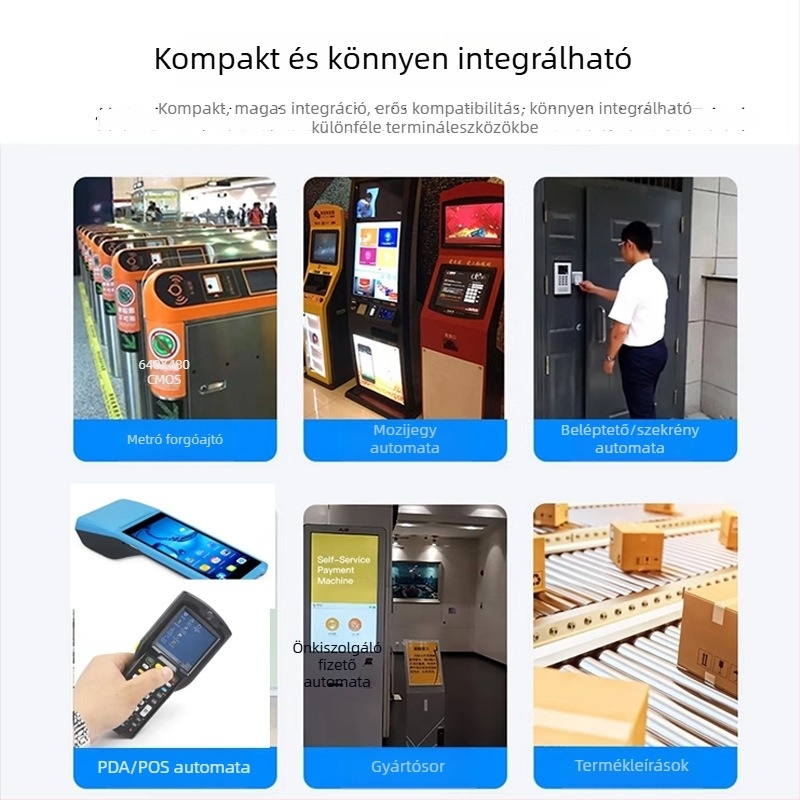 USB vonalkódolvasó modul 1D/QR kódokhoz, beépített olvasófej