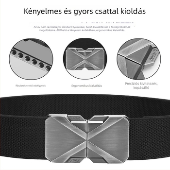 Szövött univerzális öv gyorskioldó csattal, ötvözetes csattal, kültéri taktikai öv, sportos stílus