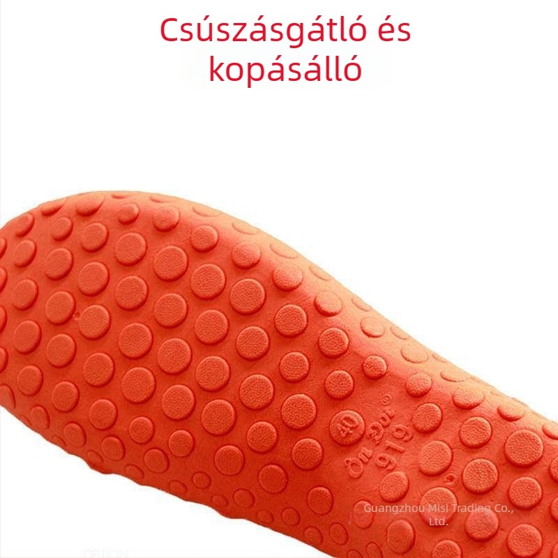 Férfiak számára perforált gumiszandál, csúszásmentes, nyári viselet