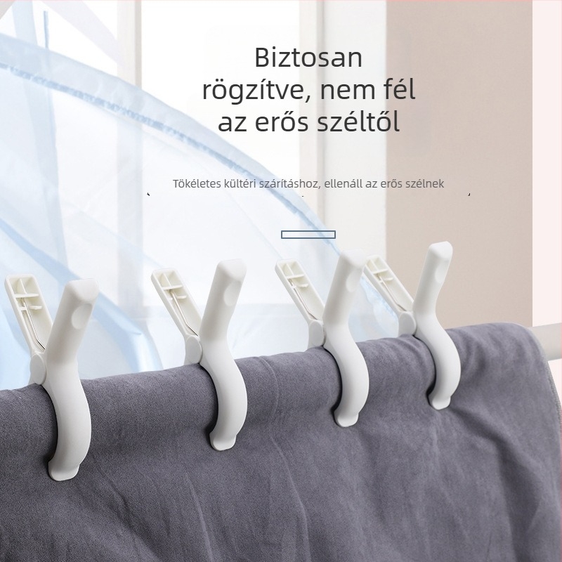 Csúszásmentes műanyag szárító kliipsz, szélvédett, otthoni használatra, többfunkciós paplanhoz