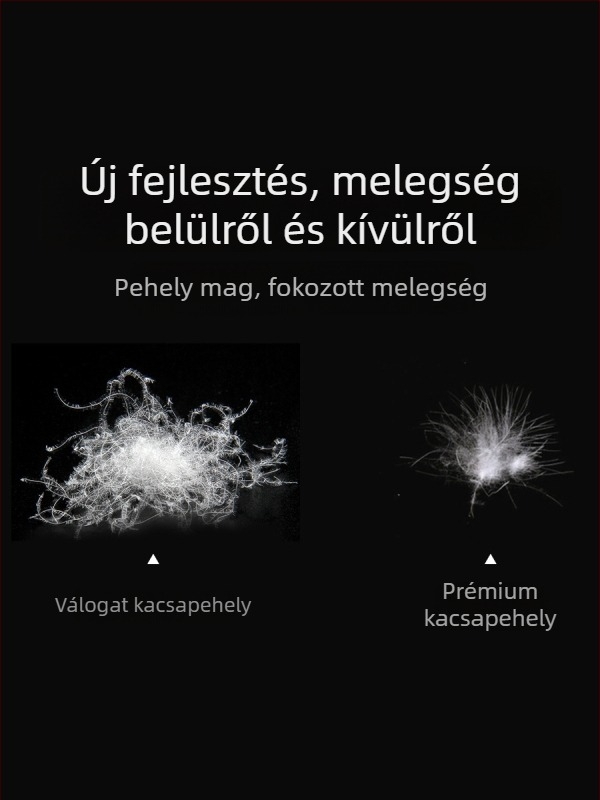 Férfi téli ing, pehelytöltéses, egyszínű, fleece-béléssel, vastag, lazán szabott, hosszú ujjú