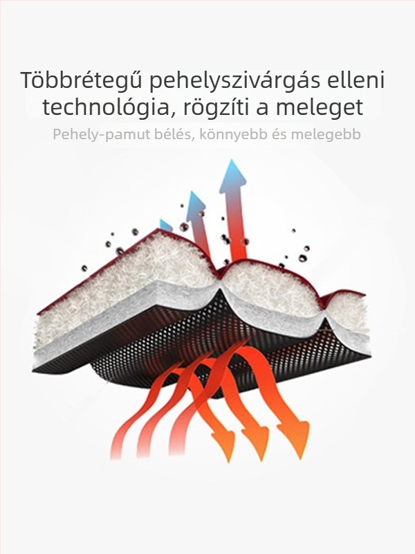 Férfi téli ing, pehelytöltéses, egyszínű, fleece-béléssel, vastag, lazán szabott, hosszú ujjú