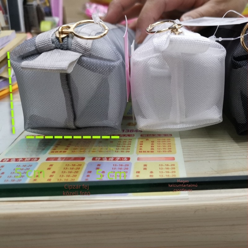 Átlátszó nylon hálós tároló táska higiéniai termékekhez, kozmetikumokhoz és irodai kellékekhez — 3D tolltartó