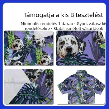 Testreszabható hawaii ing mintával, uniszex rövid ujjú, modern nyaralási stílus