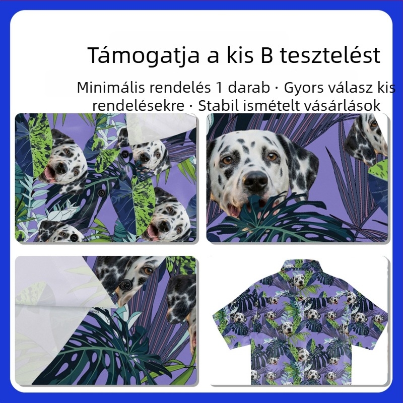 Testreszabható hawaii ing mintával, uniszex rövid ujjú, modern nyaralási stílus