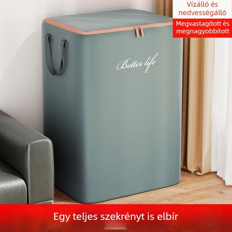Nagy kapacitású takaró- és ruhatároló táska, vízálló és nedvességálló, hálószobai használatra