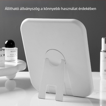 LED-es világítású asztali sminktükör, asztali kozmetikai tükör otthonra vagy kollégiumba, HD felbontású