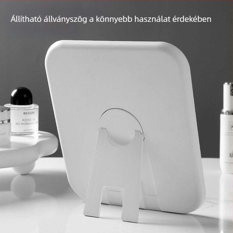 LED-es világítású asztali sminktükör, asztali kozmetikai tükör otthonra vagy kollégiumba, HD felbontású