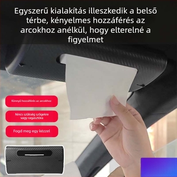 Autóhoz napvédő zsebkendő-doboz, kreatív és multifunkcionális használatra az autóban és otthon