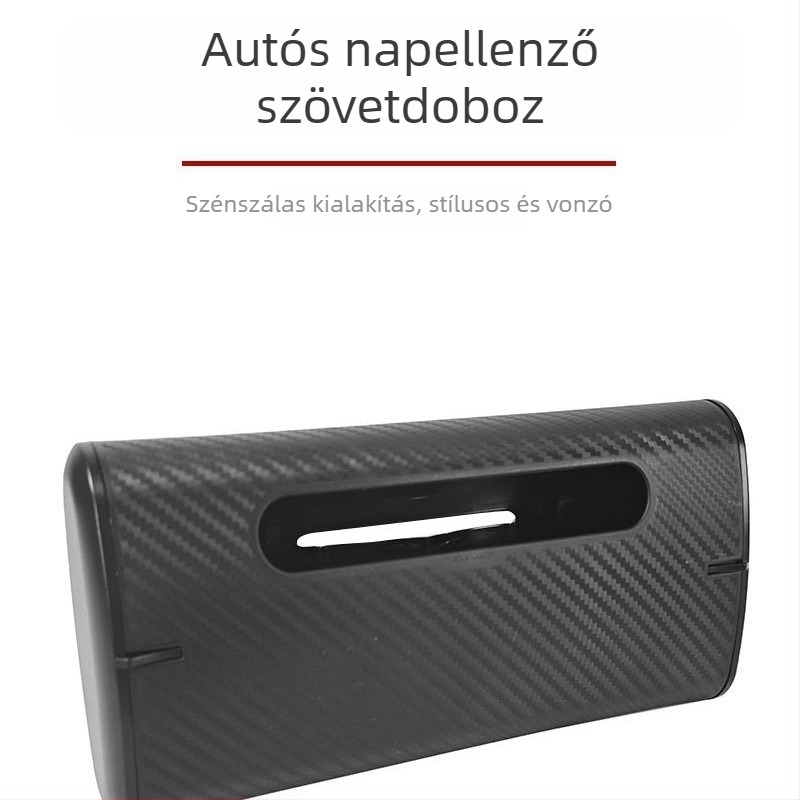 Autóhoz napvédő zsebkendő-doboz, kreatív és multifunkcionális használatra az autóban és otthon