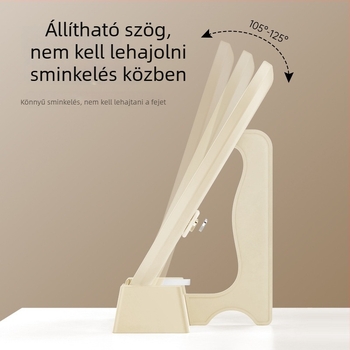 LED világítású sminktükör háromszínű fényerővel, asztali sminktükör egyetemi kollégiumhoz, logó testreszabás
