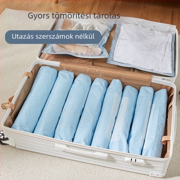 Vákuumkompressziós táska ruhákhoz és törölközőkhöz, roll-up kivitel, hordozható tároló