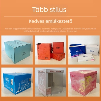 Egy darabos tortadoboz születésnapra papírral körbefont peremmel, átlátszó desszertdoboz, 6–12 hüvelykes tortákhoz