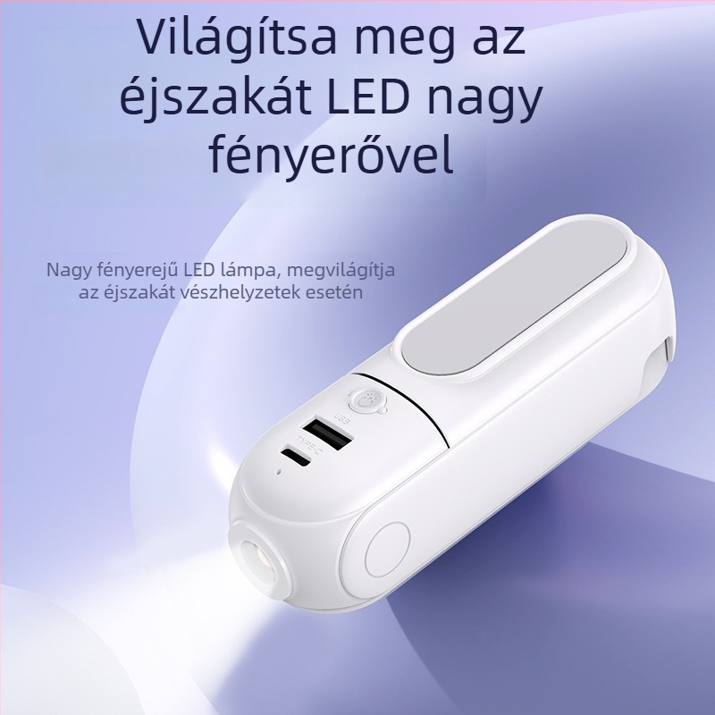 2025-ös új kézi mini ventilátor, újratölthető, kültéri, USB-s, multifunkcionális, összecsukható és hordozható, tükörrel