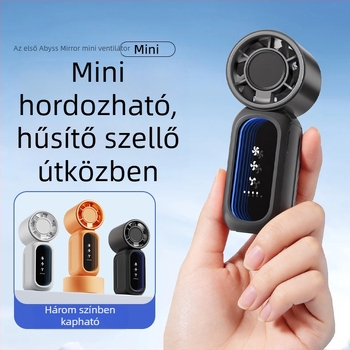 Bowijie mini kézibeszélő ventilátor – USB újratölthető, lapát nélküli, 3 sebesség, beépített 2000–4000 mAh akkumulátor, kompakt