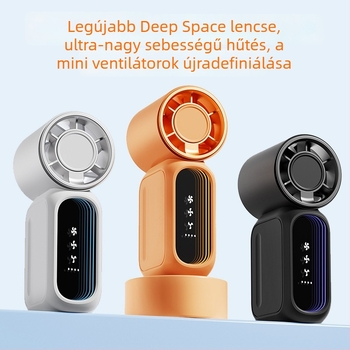 Bowijie mini kézibeszélő ventilátor – USB újratölthető, lapát nélküli, 3 sebesség, beépített 2000–4000 mAh akkumulátor, kompakt