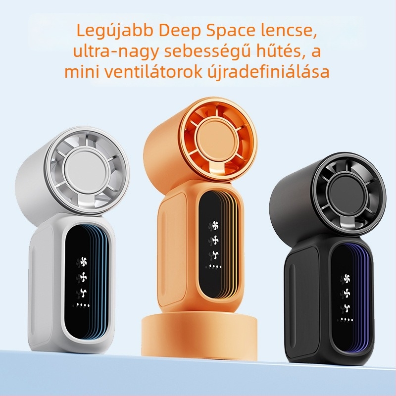 Bowijie mini kézibeszélő ventilátor – USB újratölthető, lapát nélküli, 3 sebesség, beépített 2000–4000 mAh akkumulátor, kompakt