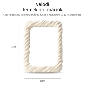 Asztali sminktükör, négyzet alakú, minimalist stílusú diákszállóhoz