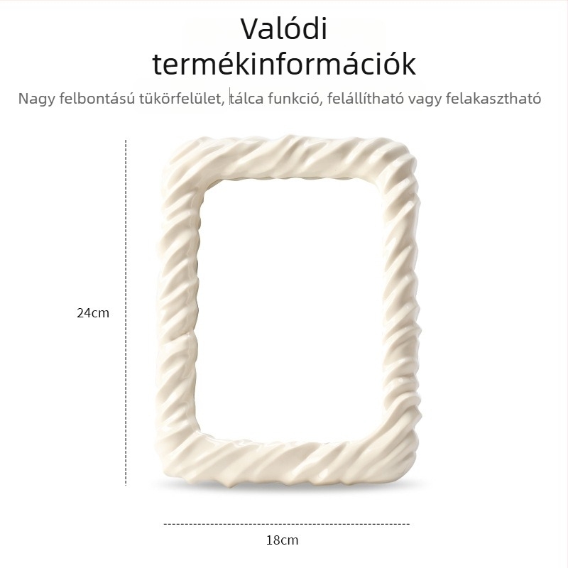 Asztali sminktükör, négyzet alakú, minimalist stílusú diákszállóhoz