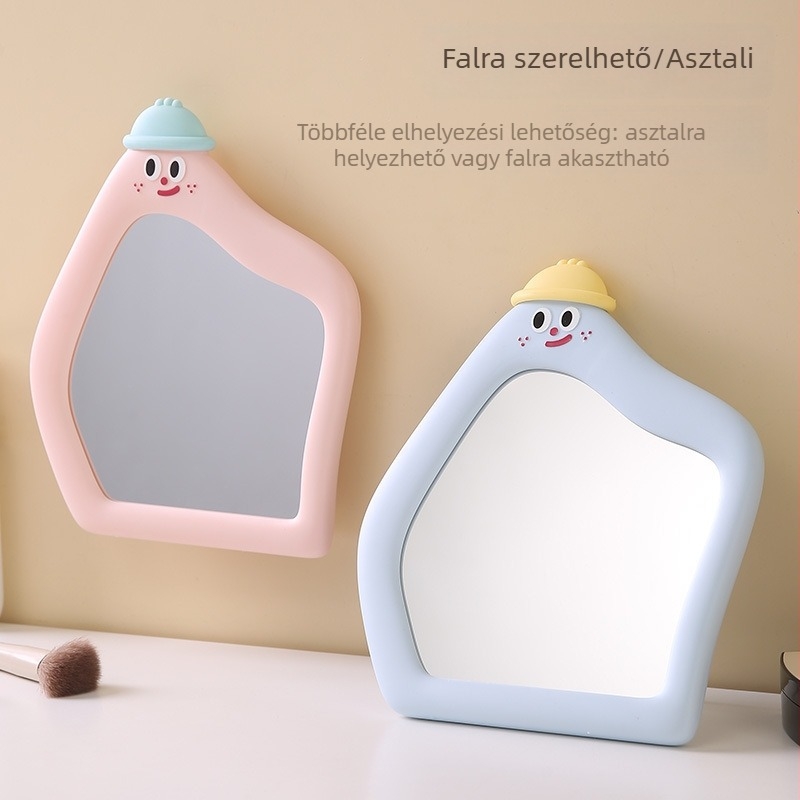 Hordozható sminktükör, összecsukható asztali tükör otthonra és kollégiumba, nagy felbontású szépség tükör