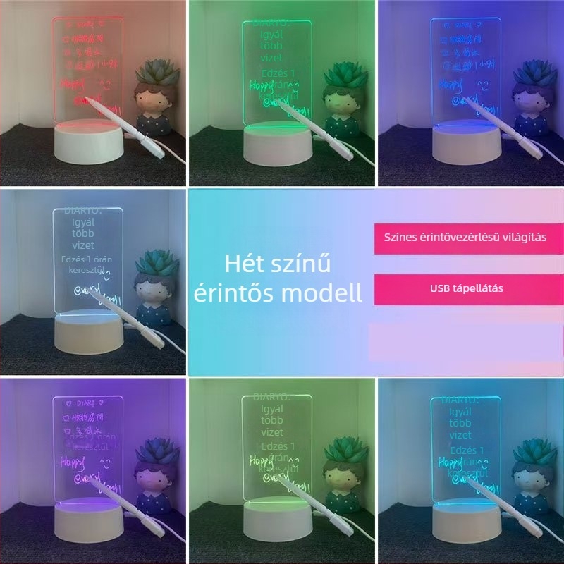 Háttérvilágítású írásos tábla