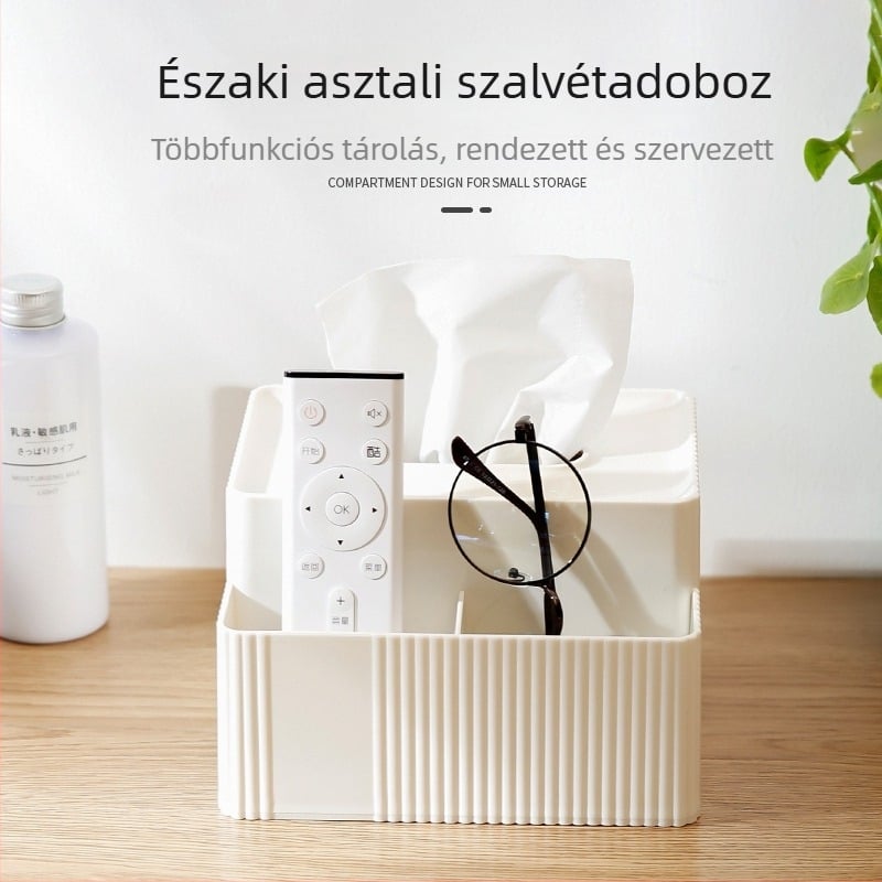 Nordic minimál stílusú papírzsebkendő tartó, többfunkciós tároló, otthonra, nappaliba és étkezőbe