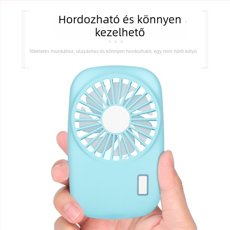 Youjuli USB mini ventilátor - ultra vékony, hordozható újratölthető ventilátor beépített akkumulátorral, 2 sebesség
