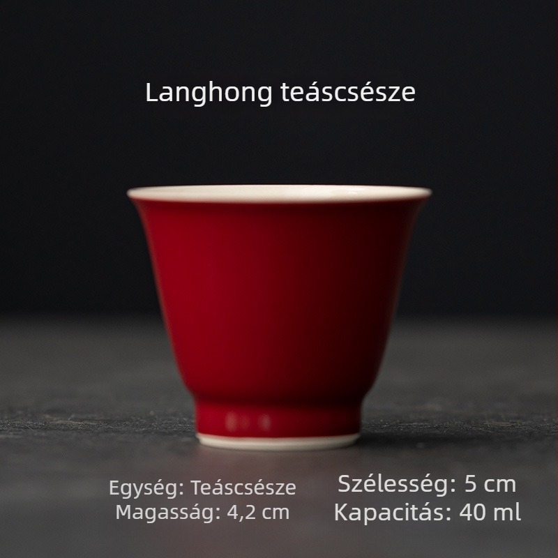 Mi Yan kézzel készített kerámia Gongfu teáscsésze – retro stílusú, készlet egy csészével
