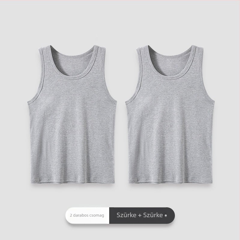 Férfi Racerback Top, 100% pamut, varratlan, izzadságfelszívó, fehér, belső ruházat nyárra