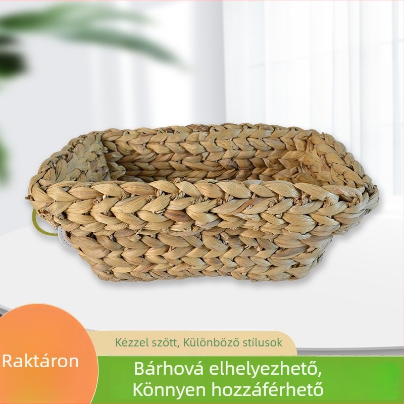 Fonott tárolókosár ruhák és könyvek számára, téglalap alakú, nagy kapacitású