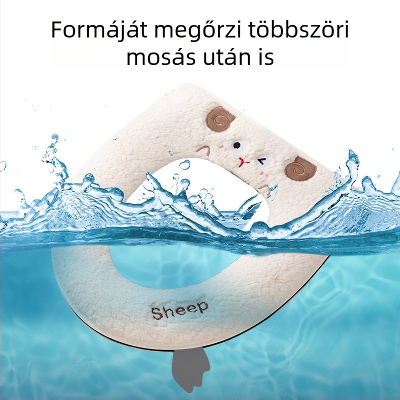 Vastagított meleg ragasztós vécéülőke párna rajzfilm mintával, vízálló, otthoni használatra