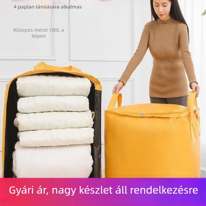 Paplan tároló táska költözéshez, nagy kapacitású, összecsukható, kubikus alakú